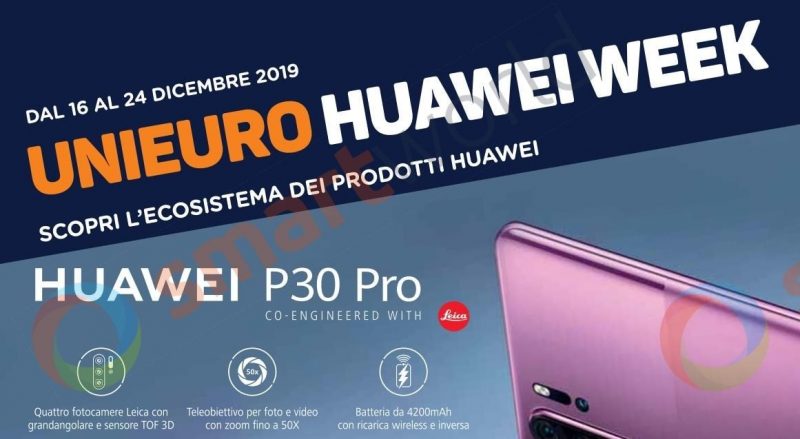 Volantino Unieuro “Huawei Week” 16-24 dicembre: offerte a tutto Huawei (foto | Ultimi giorni)