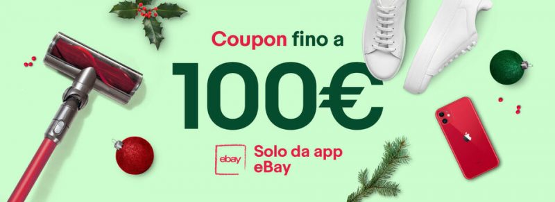 Codice sconto eBay: fino a 100€ in meno su tutti i prodotti acquistando dall&#039;app