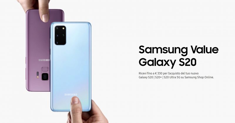 Voglia di Samsung Galaxy S20? Risparmiate fino a 330€ rottamando il vostro smartphone