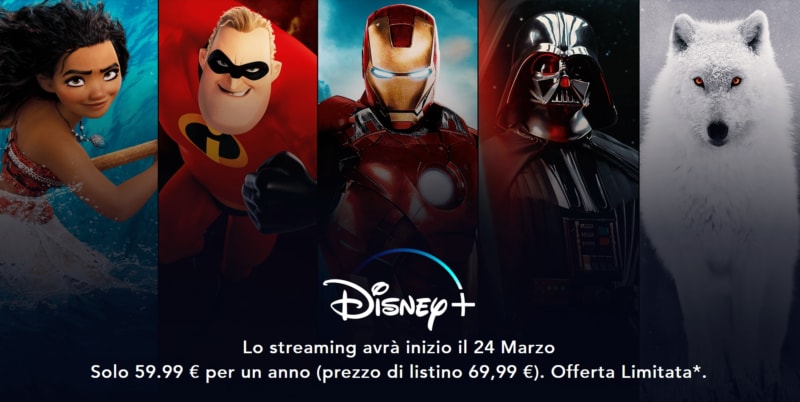Disney+ è in offerta prima del lancio: 10€ di sconto per i primi 12 mesi (Ultimo giorno)