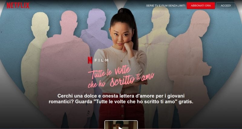 Questo San Valentino Netflix corteggia nuovi utenti con un film romantico visibile da tutti