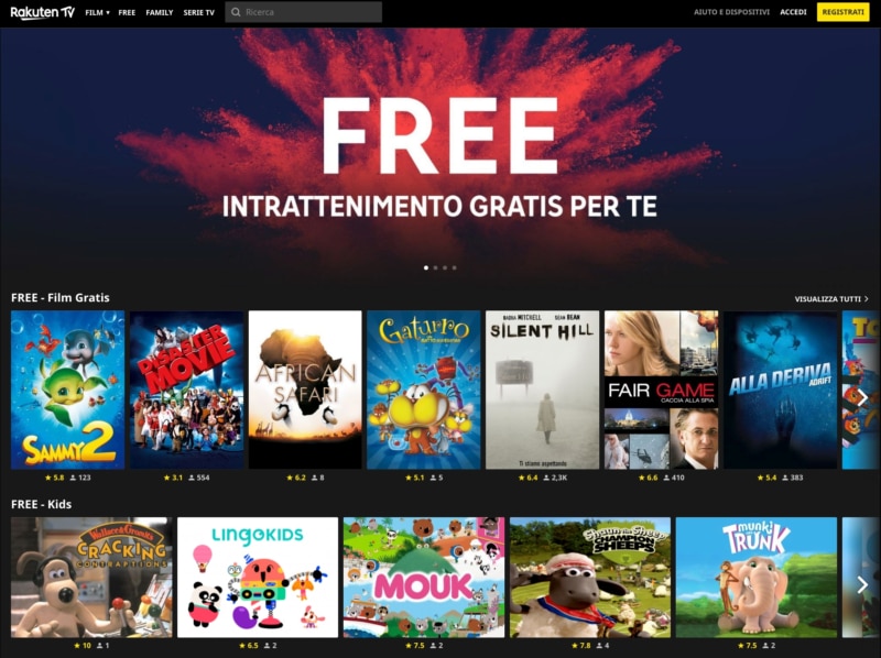 Rakuten TV amplia la sua offerta gratuita per fronteggiare il periodo corrente