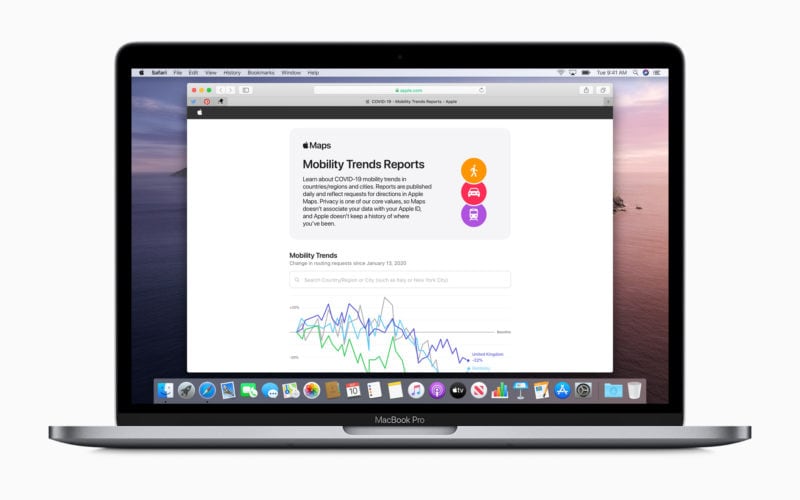 Apple per la lotta al Covid: disponibili i dati sulla mobilità raccolti da Mappe