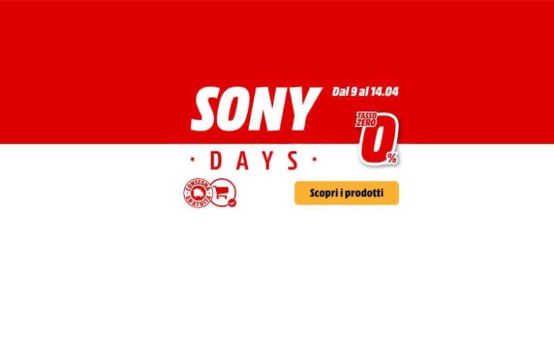 Offerte MediaWorld &quot;Sony Days&quot; e consegna gratuita per Apple: sconti per tutti i gusti!