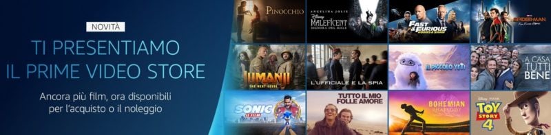 Prime Video Store disponibile in Italia: acquisto o noleggio dei film più recenti per tutti i clienti Amazon