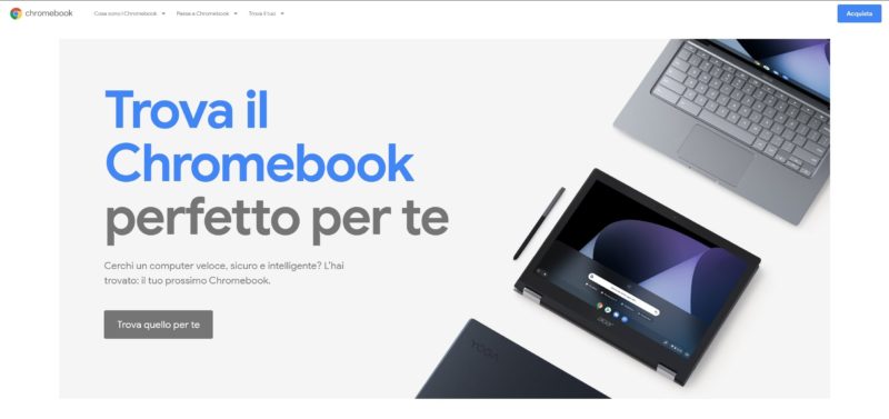 Arriva Google Chromebook Shop: vi aiuta a scegliere i modelli di nuova generazione di Acer, Lenovo, ASUS e HP in Italia! (foto)