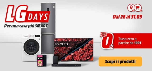 Offerte MediaWorld “LG Days”: sconti e consegna gratuita su Smart TV 4K, telefoni e altro (Ultimi giorni)