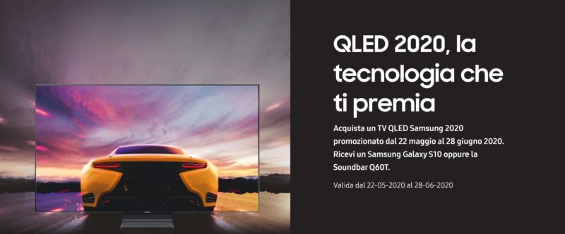 Galaxy S10 o una Soundbar in omaggio acquistando un Samsung TV QLED 2020 (Ultimi giorni)