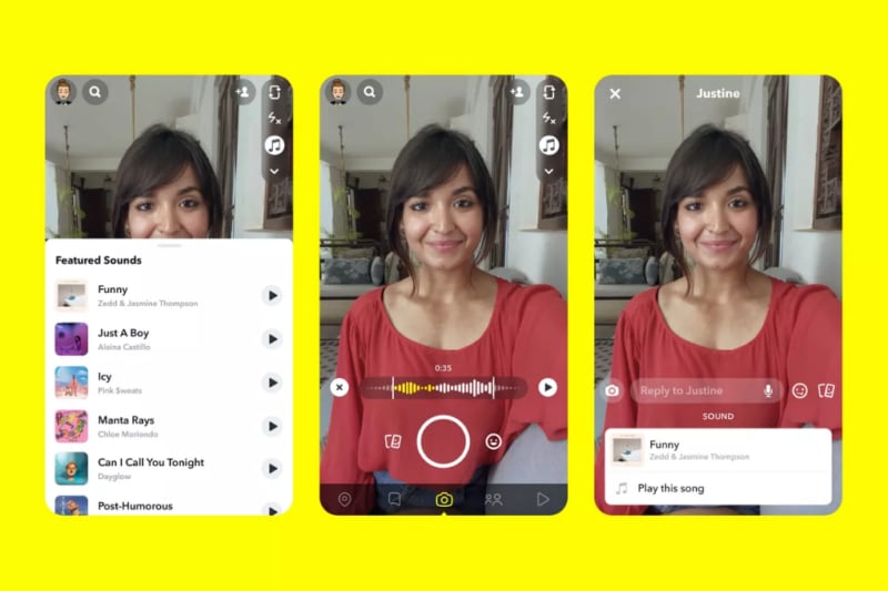 Snapchat si prepara al lancio di una funzione musicale tipica di TikTok (foto)