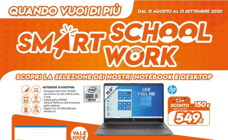Volantino Expert “Smart School Work” 31 ago - 13 set: buoni prezzi per notebook, tablet e non solo (Ultimi giorni)