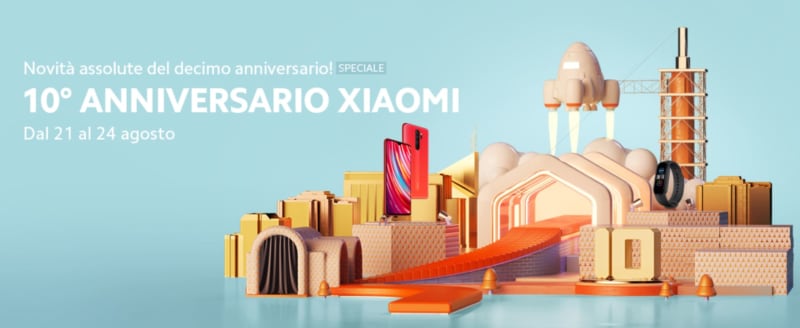 Offerte Mi Store &quot;10° Anniversario Xiaomi&quot; 12-24 agosto: fino a 30€ di sconto extra (SCADE OGGI)