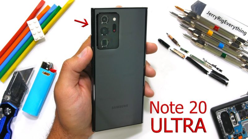 Samsung Galaxy Note 20 Ultra resiste alla grande a tutti i test di durabilità, tranne che per uno strano dettaglio (video)
