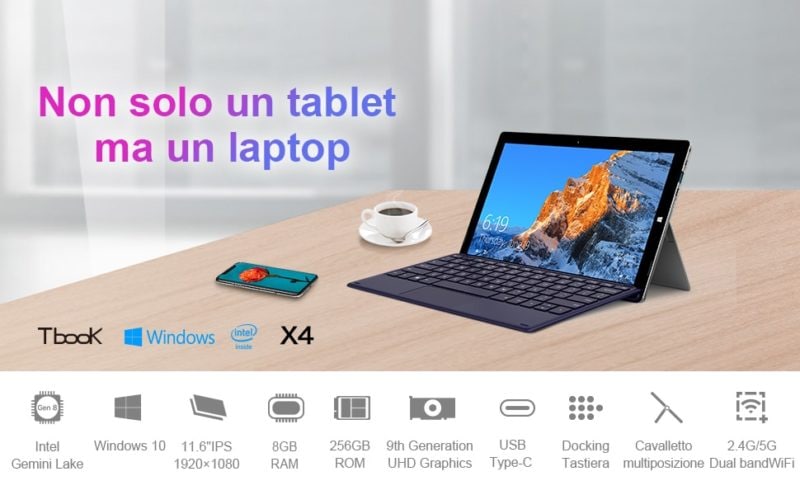 Offerta lampo per TECLAST X4, un tablet 2-in-1 a soli 305€ su Amazon!