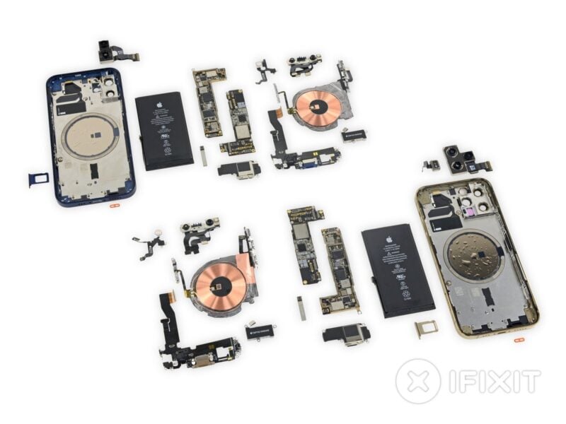 iPhone 12 e 12 Pro mostrati senza segreti negli sfondi di iFixit (foto)