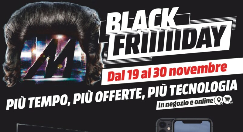 Volantino MediaWorld &quot;BLACK FRIDAY&quot; 19-30 novembre: Galaxy Note 20, iPhone 11 e LG OLED (foto)