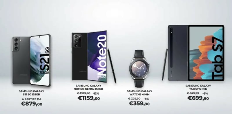 SPECIALE SAMSUNG da Unieuro: SCONTI per Galaxy S20 FE, pieghevoli, tablet e smartwatch