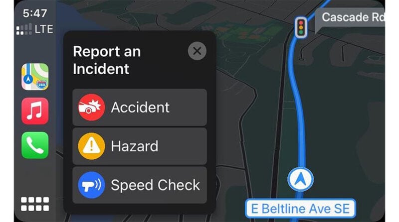 Con la beta 14.5 Mappe di Apple si possono segnalare incidenti e controlli della velocità