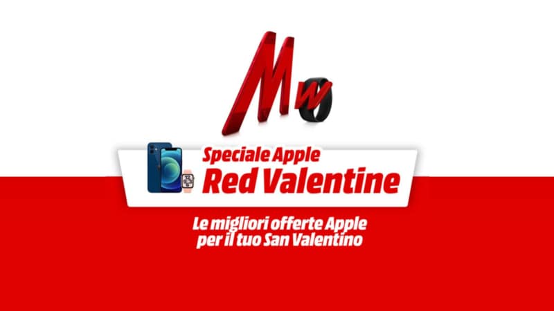 Speciale APPLE da MediaWorld: il &quot;RED Valentine&quot; sconta iPhone, Watch SE e Beats