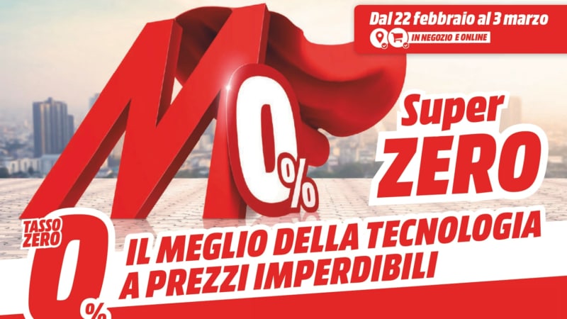 Volantino MediaWorld “SUPER ZERO” 22 feb - 3 mar: SCONTI per iPhone SE, Galaxy Buds Pro e MacBook Air 2020 (foto)