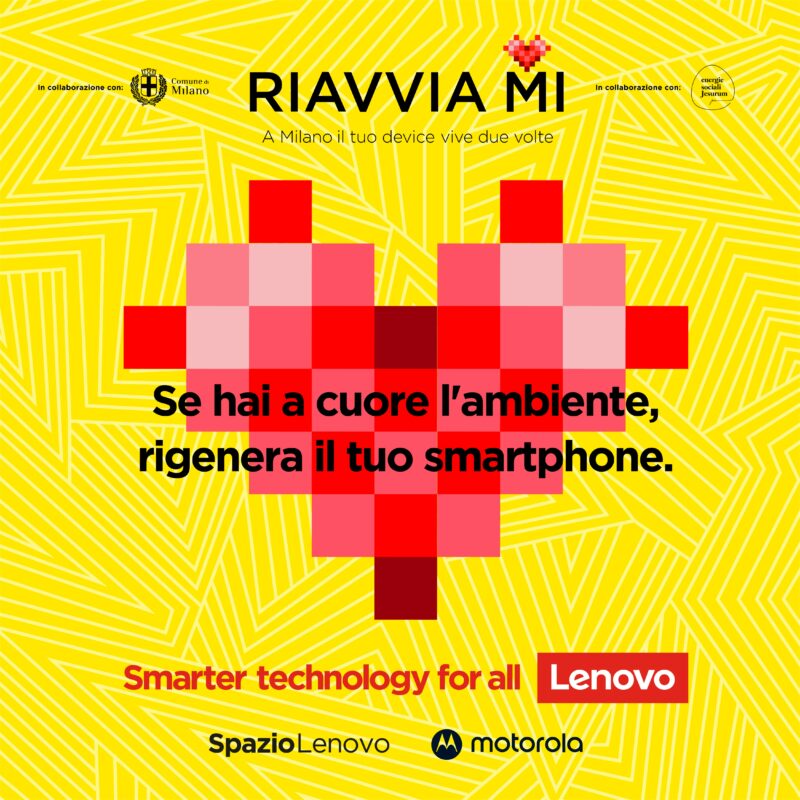 RIAVVIA MI è l&#039;iniziativa di Lenovo per donare PC, tablet e smartphone ricondizionati (foto)
