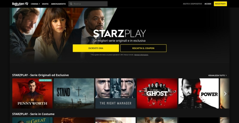 Volete altre serie e film da guardare? Approfittate della promo per avere StarzPlay a solo 1,99€ al mese