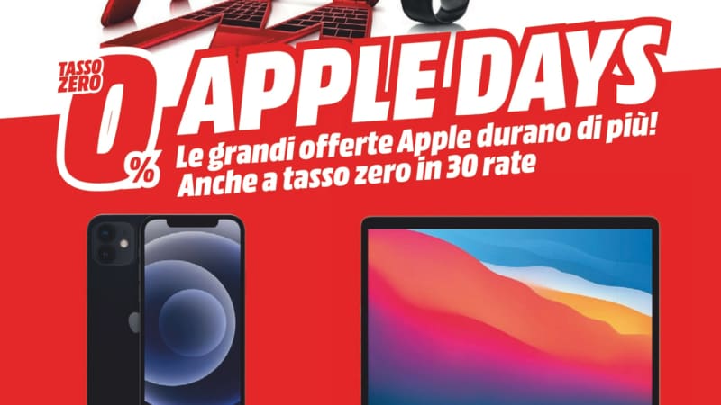 Volantino MediaWorld “Apple Days” 15-21 marzo: iPhone 12 e MacBook Air con M1 in offerta (foto)