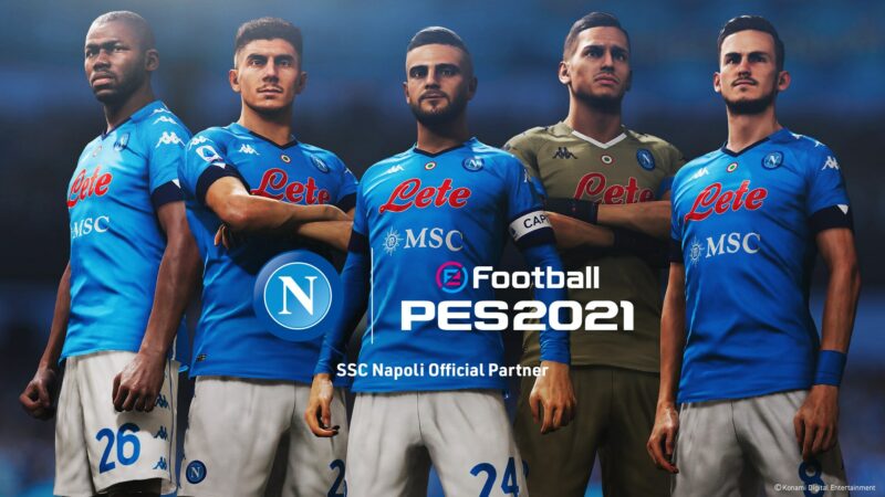 eFootball PES: Konami annuncia la partnership con il Napoli (foto e video)