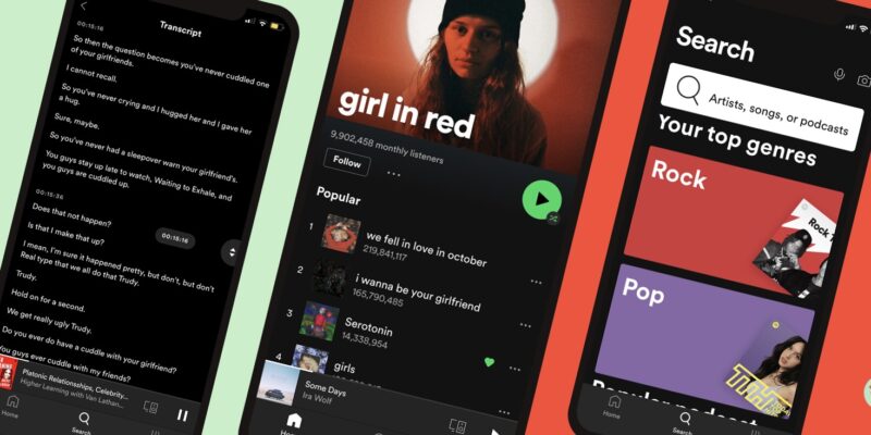 Novità Spotify su Android e iOS: nuove funzioni di accessibilità, tra cui la trascrizione automatica dei podcast (foto)