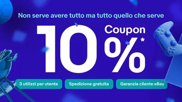 Nuove Offerte eBay: coupon speciali per Euro 2020 con doppio sconto extra