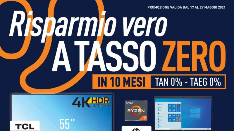 Volantino Unieuro &quot;Risparmio vero a tasso zero&quot; 17-27 maggio: Redmi Note 10, iPhone e Galaxy a prezzi super! (foto)