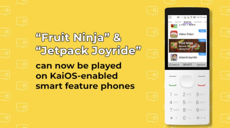 Lo spasso di Fruit Ninja e Jetpack Joyride arriva su KaiOS (video)